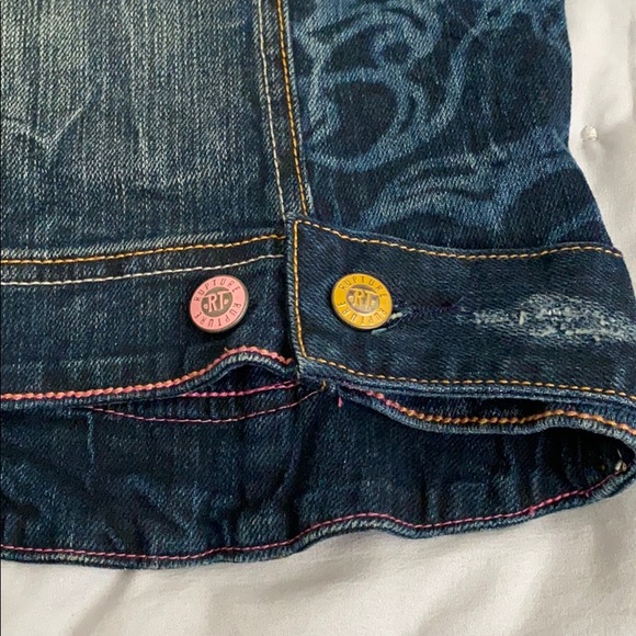 Denim jacket with embroidered and patches - Picture 9 of 9